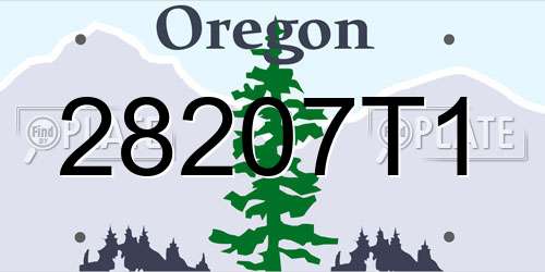 28207T1 Oregon License Plate