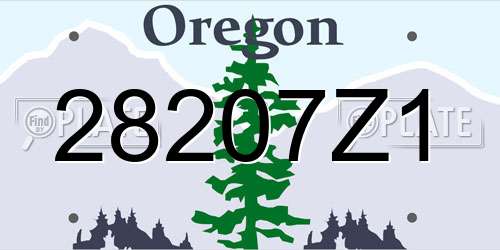28207Z1 Oregon License Plate