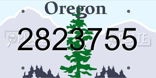 2823755 Oregon License Plate