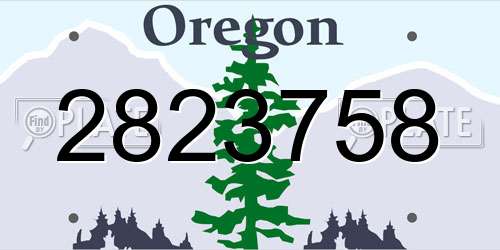 2823758 Oregon License Plate