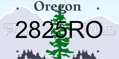 2825RO Oregon License Plate