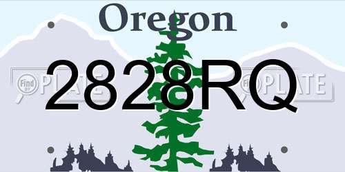 2828RQ Oregon License Plate