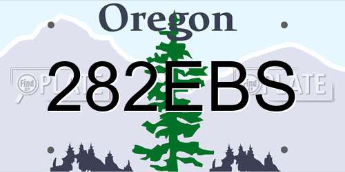 282EBS Oregon License Plate