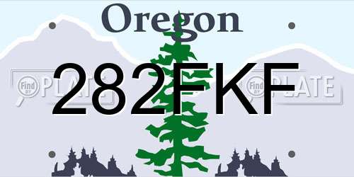282FKF Oregon License Plate