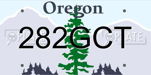 282GCT Oregon License Plate
