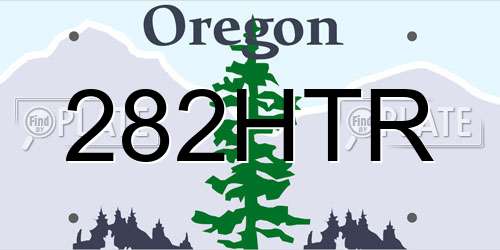 282HTR Oregon License Plate