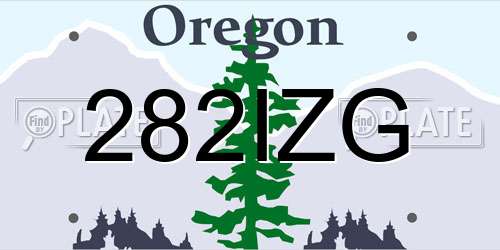 282IZG Oregon License Plate