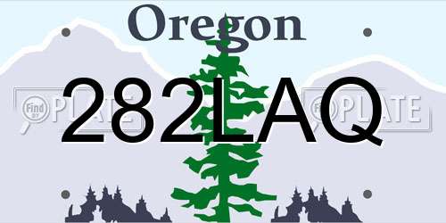 282LAQ Oregon License Plate