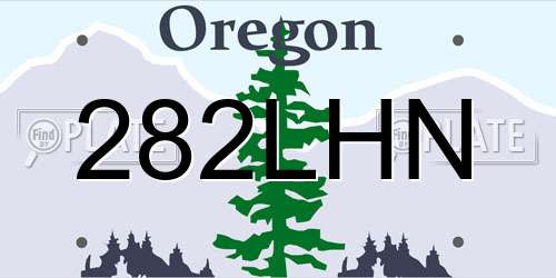 282LHN Oregon License Plate