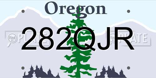 282QJR Oregon License Plate