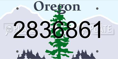 2836861 Oregon License Plate