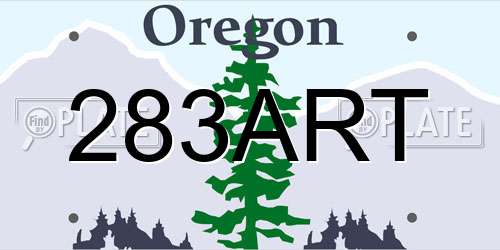 283ART Oregon License Plate