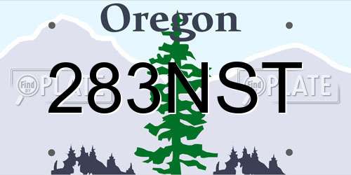 283NST Oregon License Plate