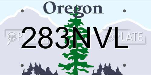 283NVL Oregon License Plate