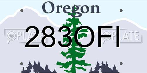 283OFI Oregon License Plate