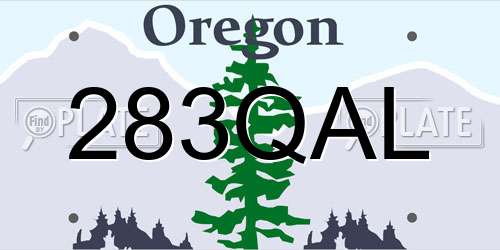 283QAL Oregon License Plate