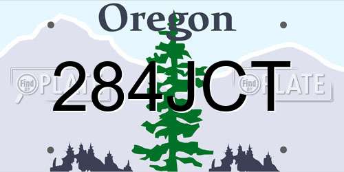 284JCT Oregon License Plate