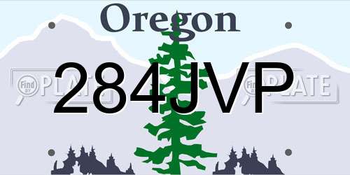 284JVP Oregon License Plate