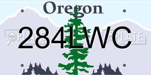 284LWC Oregon License Plate