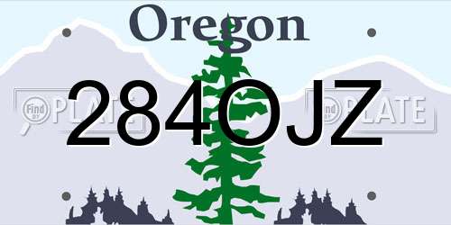 284OJZ Oregon License Plate