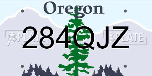284QJZ Oregon License Plate