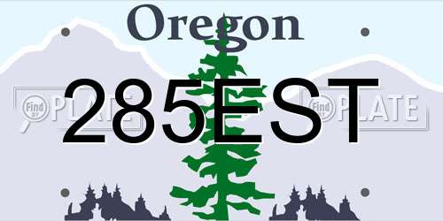 285EST Oregon License Plate