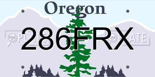 286FRX Oregon License Plate
