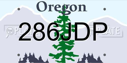 286JDP Oregon License Plate