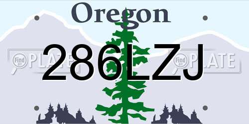 286LZJ Oregon License Plate