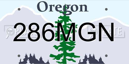 286MGN Oregon License Plate