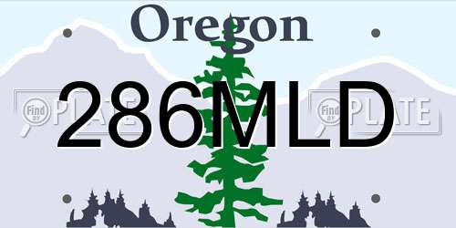 286MLD Oregon License Plate