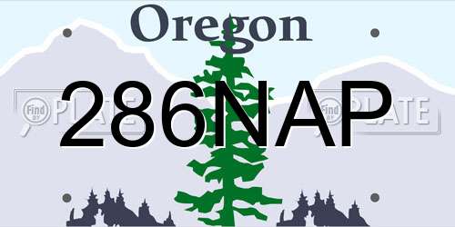 286NAP Oregon License Plate