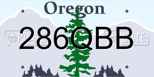286QBB Oregon License Plate