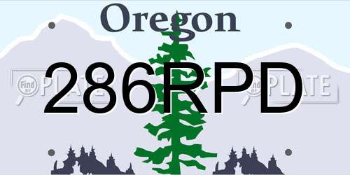286RPD Oregon License Plate