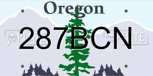 287BCN Oregon License Plate