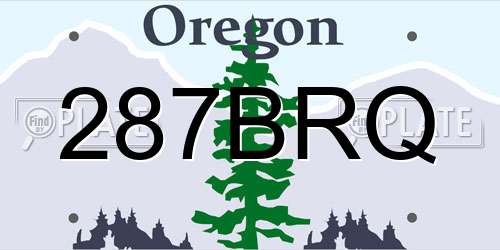 287BRQ Oregon License Plate