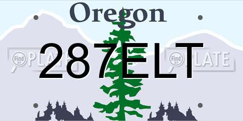 287ELT Oregon License Plate