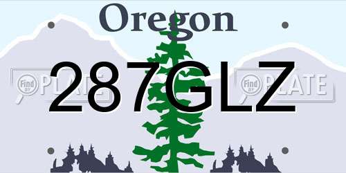 287GLZ Oregon License Plate
