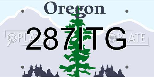 287ITG Oregon License Plate