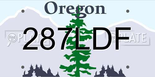 287LDF Oregon License Plate
