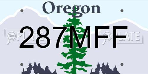 287MFF Oregon License Plate