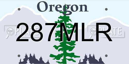 287MLR Oregon License Plate