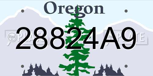 28824A9 Oregon License Plate