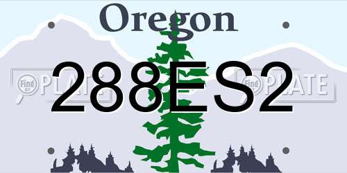 288ES2 Oregon License Plate