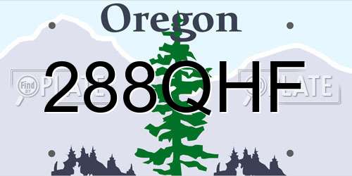 288QHF Oregon License Plate