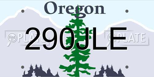290JLE Oregon License Plate