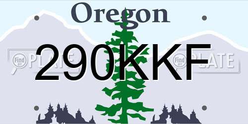 290KKF Oregon License Plate