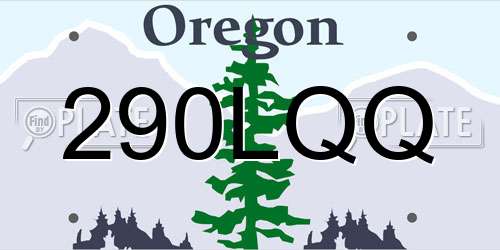 290LQQ Oregon License Plate