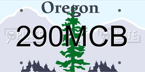 290MCB Oregon License Plate