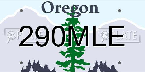 290MLE Oregon License Plate